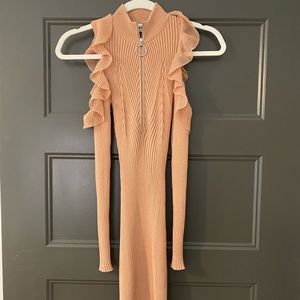 Self Portrait Knit Cold Shoulder Dress